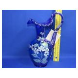 Fenton Cobalt Blue Carnival Pitcher