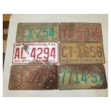 6 NC License Tags