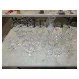 Lot of Clear Glass Stemware
