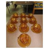 10 Tiera Amber Cups / Saucers