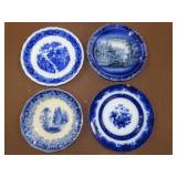 4 Flow Blue Plates
