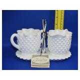 Fenton Milk Glass Cream & Sugar