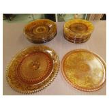 Lot of Amber Tiera Plates & Platters