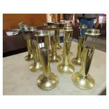 10 Sterno "Paige" Style Brass Candle Sticks - 10"