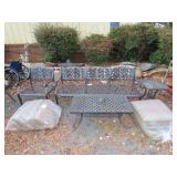 4pc Metal Patio Set w/ Cushions (Clean)