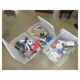 3 Totes w/ Lids - Misc Painting Supplies