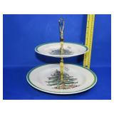 Spode Christmas Two Tier Serving Dish