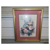 Framed Flower Print 19x23