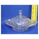 Cambridge Glass Rose Point Butter Dish