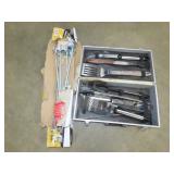 Grill Utensil Set and Tent Stakes