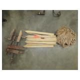 Wood Clamps, Stakes & Rope