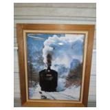 Framed Train Art - 20x24