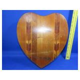 Wood Heart Shaped Sewing Box