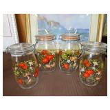 Set of 4 Arc France Spice of Life Canisters