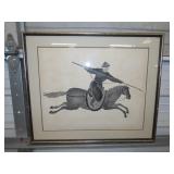 Framed Asian Hunter Print  27x22