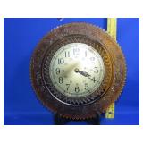 Tiera Amber Glass Wall Clock 12"