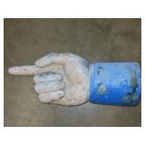 Concrete Pointing Hand