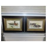 Pair of Framed Duck Art