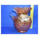 Fenton "Apple Tree" Marigold Carnival Glas Pitcher