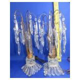 Pair of Hollywood Regency Waterfall Lamps