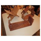 4 Wood Book Holders