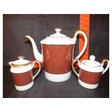 3 Piece Fitz & Floyd Shagreen Teaset
