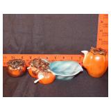 3 Piecce Asian Persimmon Teaset