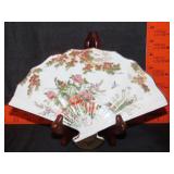 Asian Decorated Hand Fan Dish
