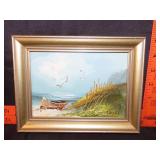 Oil on Board Ocean Scene - 9x7