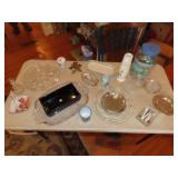 Table Lot of Misc Glassware