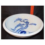 Blue Decorated Asian Style Bowl - 16"