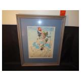 Framed Asian Print - Approx 20"T