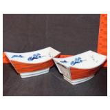 Pair of Japanese Boat Shaped Bowls