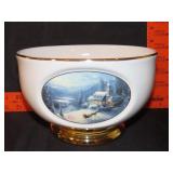 Thomas Kincaid Sunday Evening Sleigh Ride Bowl