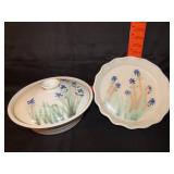 Pottery Bundt Pan w/ Lid & Pie Plate