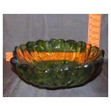 Footed Green Center Bowl - 11"
