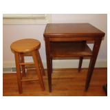 Wood Stool & Table