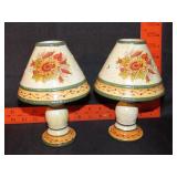 Pair of Sunflower Tea Light Candle Lamps