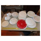 Table Lot of Misc Dishes