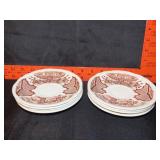 8 Alfred Meakin Fairwinds Transferware Saucers