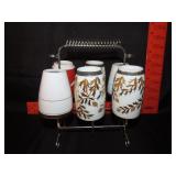 6 Asian Style Cups w/ Stand