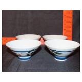 Set of 4 Japanese Rice Bowls