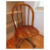 Rolling Wood Desk Chair