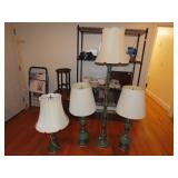 4 MCM Brass James Mont Style Lamps