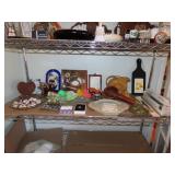 Shelf Lot of Misc Glassware & Decor