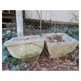 Pair of Concrete Planters