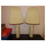 Pair of Asian Decorated Table Lamps - 35T