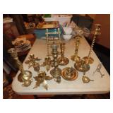 Brass Candleholder Lot