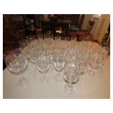 Lot of Clear Stemware