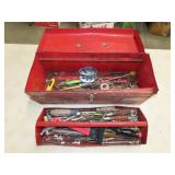 Metal Toolbox w/ Misc Tools
